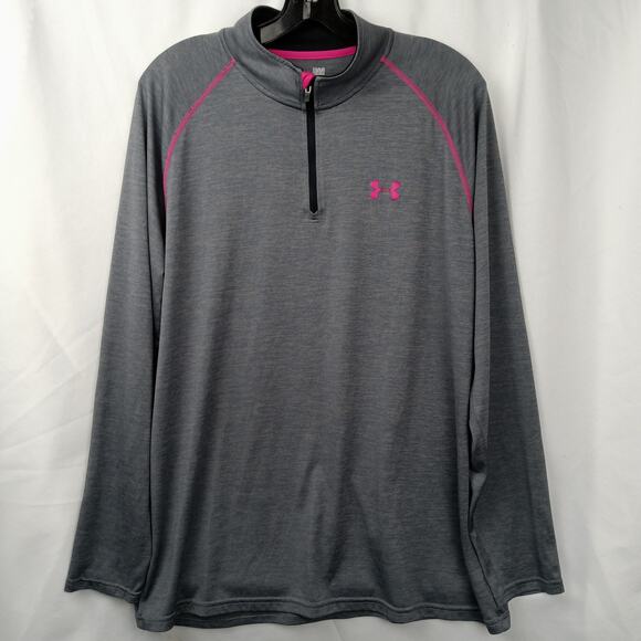 Under Armour Jackets & Blazers - Under Armour Women Loose Heat Gear 1/4 Zip Shirt Gray